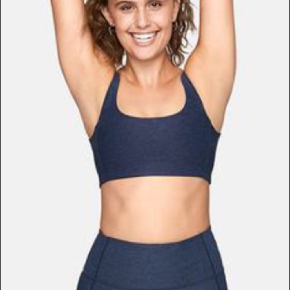 Outdoor voices navy sports bra